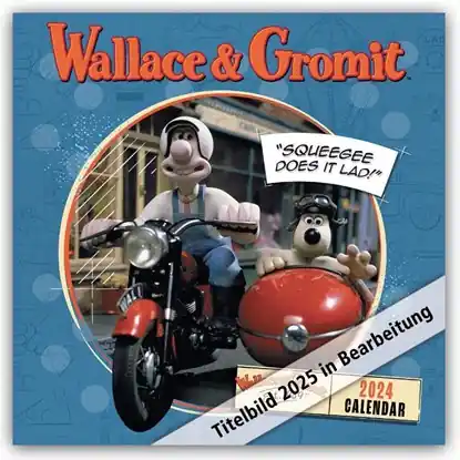 Tijdelijk Beschikbaar Wallace and Gromit Month to View Square Calendar Official Product 2025