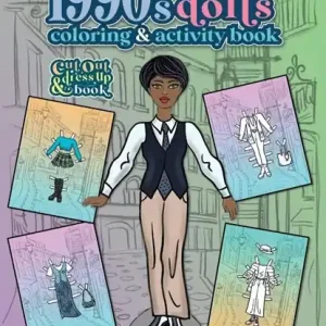 1990s Paper Dolls Coloring and Activity Book Laatste Kans
